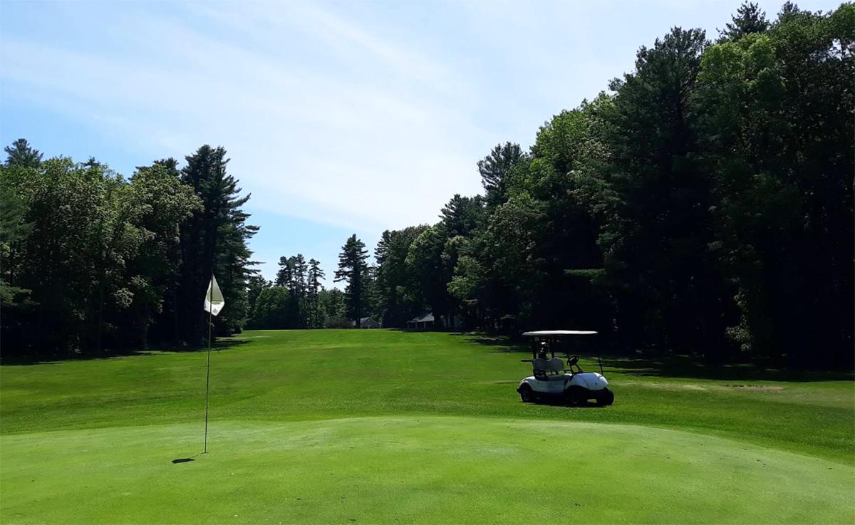 Golf cart on the course
